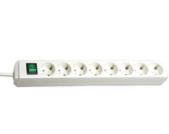 Bild zu 3 x Brennenstuhl Eco-Line Steckdosenleiste mit Schalter 8-fach in weiß für 19,98€