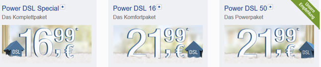Bild zu 16.000er DSL Flat inkl. Festnetz-Flat ab 16,99€/Monat (VDSL 50er für 21,99€)