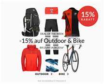 Bild zu Engelhorn: 15% Rabatt auf Outdoor & Bike Artikel