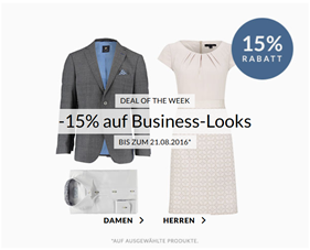 Bild zu Engelhorn: 15% Rabatt auf Business-Looks