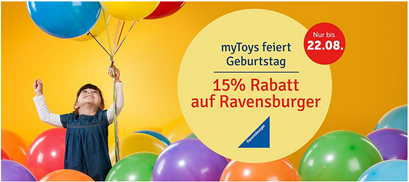 Bild zu MyToys: 15% Rabatt auf Ravensburger (ab 29€ MBW) + gratis Puzzle