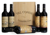 Bild zu Weinvorteil: 6 Flaschen Val Conde by Valtier ‚Seleccion Oro‘ in einer Luxus Holzkiste für 39,90€