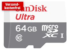 Bild zu SANDISK Ultra® micro-SDXC 64 GB für 16€