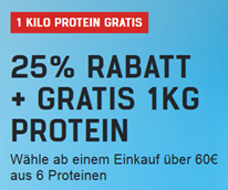 Bild zu MyProtein: 25% Rabatt auf alles + 1kg Protein gratis (ab 60€ MBW)
