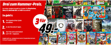 Bild zu Media Markt: 3 Spiele für 49€