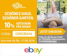 Bild zu eBay: 10% Rabatt auf Haus- und Gartenartikel von Deuba bei Bezahlung per PayPal