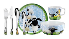 Bild zu WMF Kinderbesteck-Set 7-teilig Shaun das Schaf für 29,95€