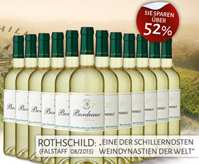 Bild zu 12-er Vorratspaket 2014er Rothschild Bordeaux Blanc für 39,60€
