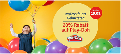 Bild zu MyToys: 20% Rabatt auf Play-Doh (ab 29€ MBW)