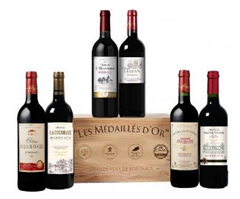 Bild zu Weinvorteil: Goldprämierte Bordeaux-Selektion in einer Holzkiste (6 Flaschen) für 39,90€