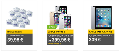 Bild zu Die Allyouneed.com Wochenangebote, z.B. [B-Ware] Apple iPhone 6 in versch. Farben für je 399,95€