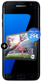 Bild zu Telekom (Sprach-, SMS- und bis zu 2GB LTE Datenflat + EU Flat) mit Samsung S7 Edge + Samsung Tab E (einmalig 29€) für 42,45€/Monat