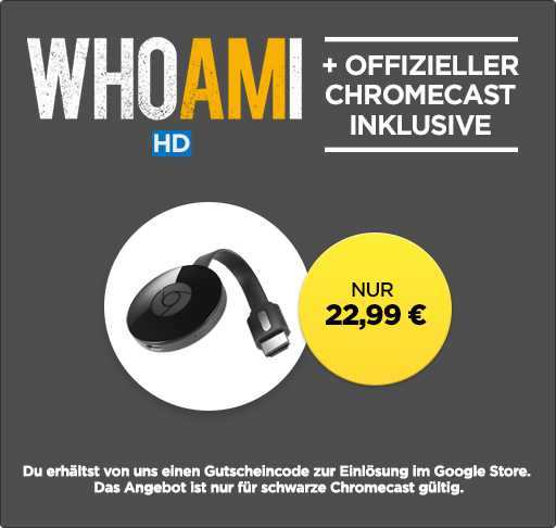 Bild zu wuaki.tv: Google Chromecast 2 + Who Am I (Leihversion) in HD für 22,99€