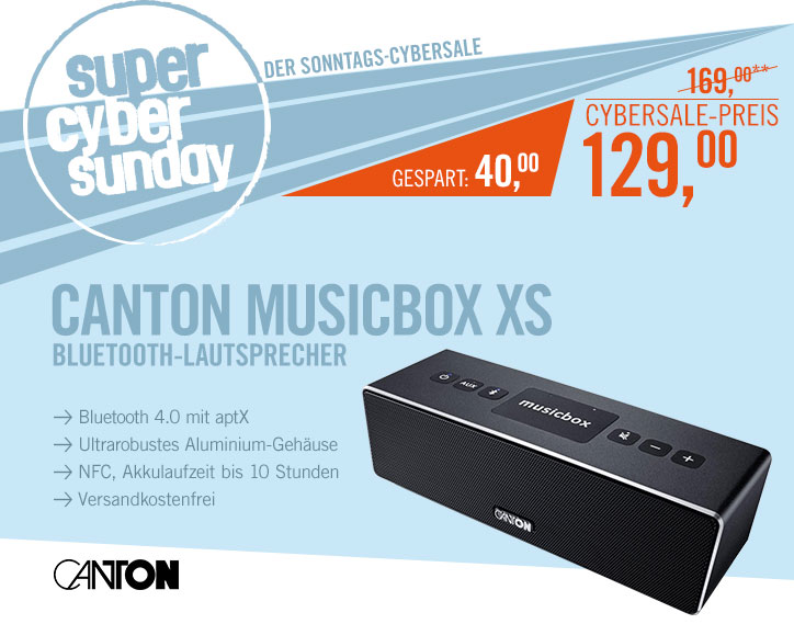 Bild zu Bluetooth Lautsprecher Canton Musicbox XS mit aptX und NFC für 129€