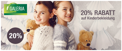 Bild zu Galeria Kaufhof: 20% Extra Rabatt auf Kinderbekleidung