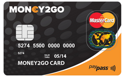Bild zu Money2Go Prepaid Kreditkarte effektiv kostenlos bestellen