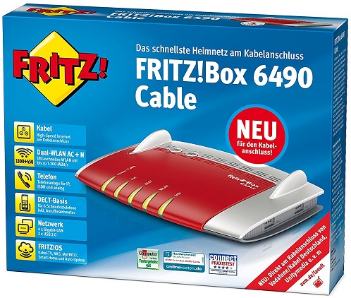 Bild zu AVM FRITZ!Box 6490 Cable für 159€