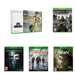 Bild zu Xbox One S 500 GB (Grau) + Fifa 17 + Assassin’s Creed : Syndicate + Fallout 4 + The Division + Dishonored 2 für 305,55€