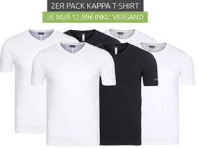 Bild zu 2er Pack Kappa T-Shirts für 12,99€ inklusive Versand