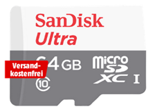 Bild zu SANDISK Ultra® micro-SDXC 64 GB für 14€ inklusive Versand