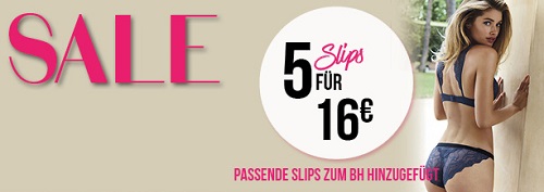 Bild zu Hunkemöller: 5 Slips für 16€ (zzgl. 4,95€ Versand oder Filiallieferung)