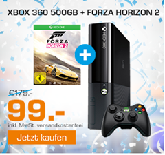 Bild zu Xbox 360 Konsole (500GB) + Forza Horizon 2 für 99€ inklusive Versand