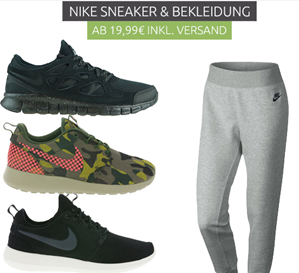 Bild zu Nike Sneaker & Bekleidung ab 19,99€ inklusive Versand