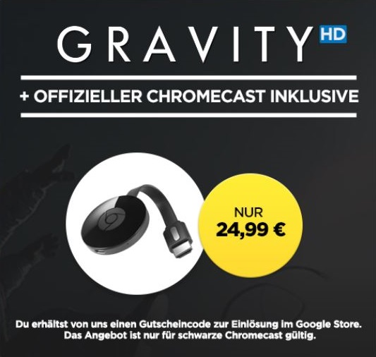Bild zu wuaki.tv: Google Chromecast 2 + Gravity (Leihversion) in HD für 24,99€