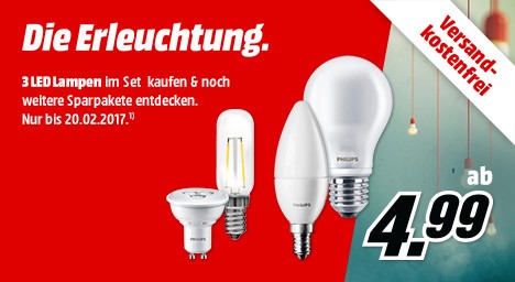 Bild zu Media Markt: “Die Erleuchtung” – verschiedene LED-Lampen zum günstigen Sparpreis