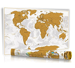 Bild zu Rubbel Weltkarte–Gold – Limited Edition 2017 in Geschenkrolle mit Metalldeckel für 8,95€ inklusive Versand