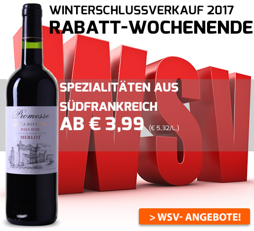 Bild zu Weinvorteil: Winterschlussverkauf Rabatt-Wochenende