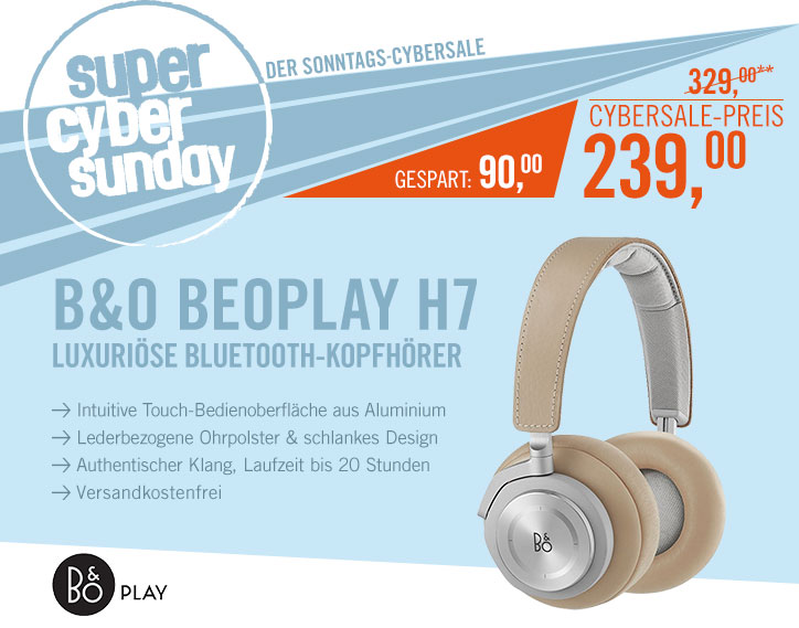 Bild zu Wireless Over-Ear Kopfhörer B&O BeoPlay H7 für 239€