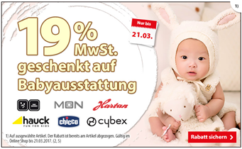 Bild zu SpieleMax: 19% MwSt. geschenkt auf Babyausstattung + weitere Aktionen