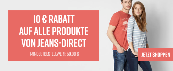 Bild zu Jeans-Direct: 10€ Rabatt auf alle Artikel im Shop