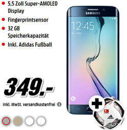 Bild zu Samsung S6 Edge für 349€ + Adidas Ball für 349€