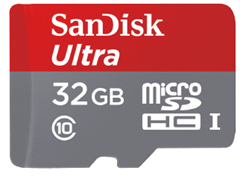 Bild zu SANDISK Ultra Micro-SDHC Speicherkarte, 32 GB, 80 MB/s, Class 10 für 9,99€