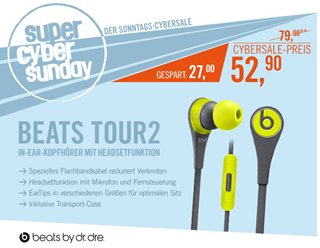 Bild zu Beats By Dre Tour 2.0 Active Collection (gelb) für 52,90€