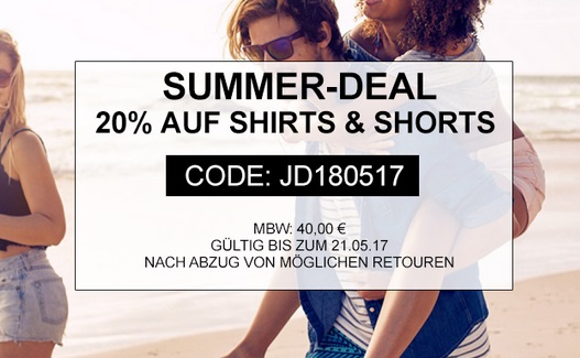 Bild zu Jeans Direct: 20% Rabatt auf Shirts und Shorts