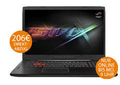 Bild zu Fehler? Asus ROG GL702VM-GC005T Gaming Notebook (i7, 17,3”, 8GB Ram, 256SSD + 1TB HDD, Nvidia GTX 6GB) für 1093€ (Vergleich: 1499€)