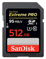 Bild zu SanDisk Extreme Pro 512GB SDXC Speicherkarte (95 MB/s, Class10, UHS-I, U3) für 289€