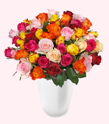 Bild zu Blume Ideal Rosenrausch – 40 bunte Rosen für 23,94€