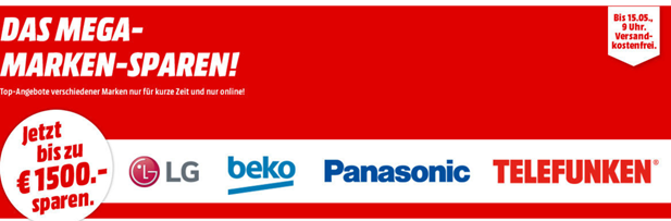 Bild zu MediaMarkt “Mega Marken Sparen” mit Angeboten von LG, Beko, Panasonic und Telefunken