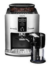 Bild zu KRUPS EA829E Latt´Espress Kaffeevollautomat (1.7 Liter Wassertank, 15 bar, Kegelmahlwerk, Silber) für 299€