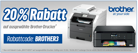 Bild zu Notebooksbilliger.de: 20% Rabatt auf ausgewählte Brother Drucker