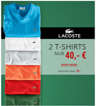 Bild zu Doppelpack Lacoste Basic V-Neck T-Shirt Regular Fit für 45,95€