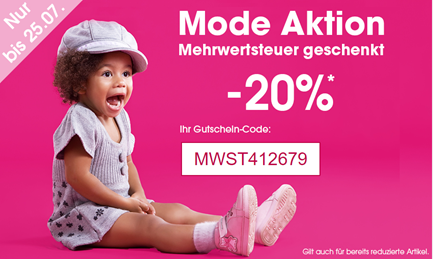 Bild zu babymarkt.de: 20% Rabatt auf die Mode-Kategorie