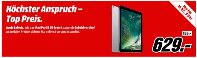 Bild zu [Top] bis 9 Uhr: viele iPad Modelle zu sehr guten Preisen bei MediaMarkt