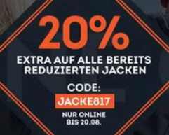 Bild zu SportScheck: 20% extra auf alle bereits reduzierten Jacken