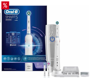 Bild zu Oral-B Elektrische Zahnbürste Smart 5 5000N für 99,99€ (Vergleich: 119€) + 25€ Geld zurück