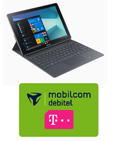 Bild zu Samsung Galaxy Book 10.6 W627 2-in-1 LTE Notebook (Vergleich: 760,56€) für 49€ mit 10GB Telekom LTE Datenflat für 29,99€/Monat